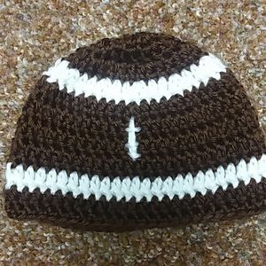 Baby crochet football hat